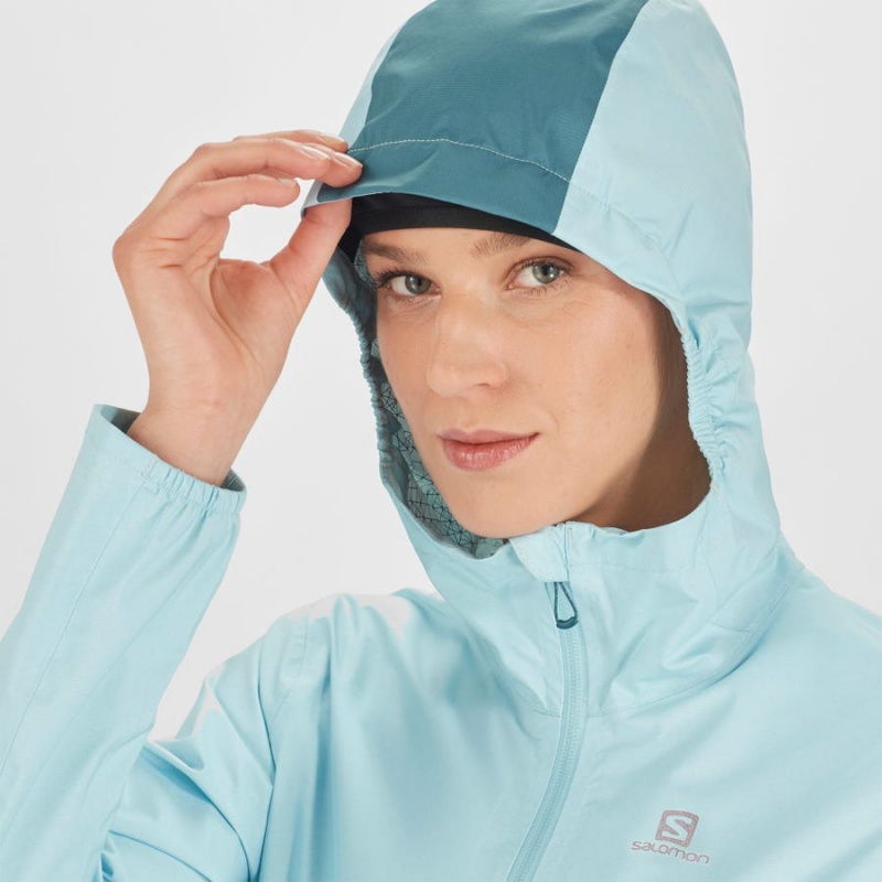 Women's Salomon BONATTI WATERPROOF Jackets Mint | IN3148MQZ