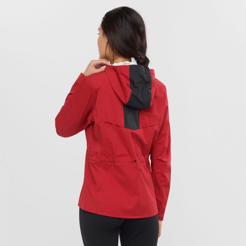 Women's Salomon BONATTI WATERPROOF Jackets Red | IN3149QMA