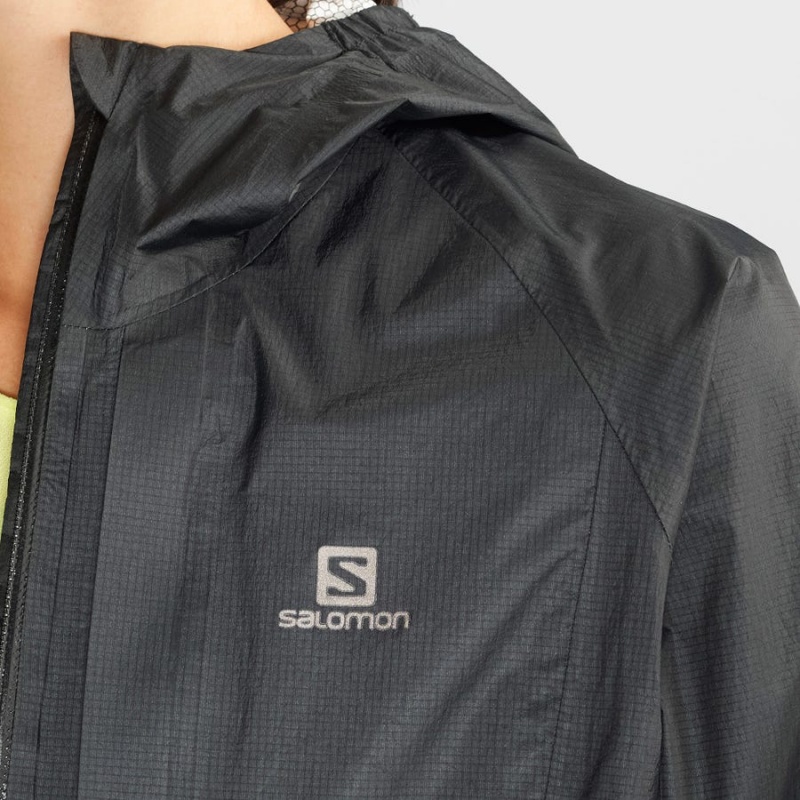 Women's Salomon BONATTI WATERPROOF Jackets Black | IN3150WNB