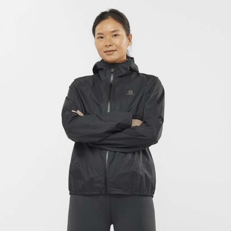 Women's Salomon BONATTI WATERPROOF Jackets Black | IN3150WNB