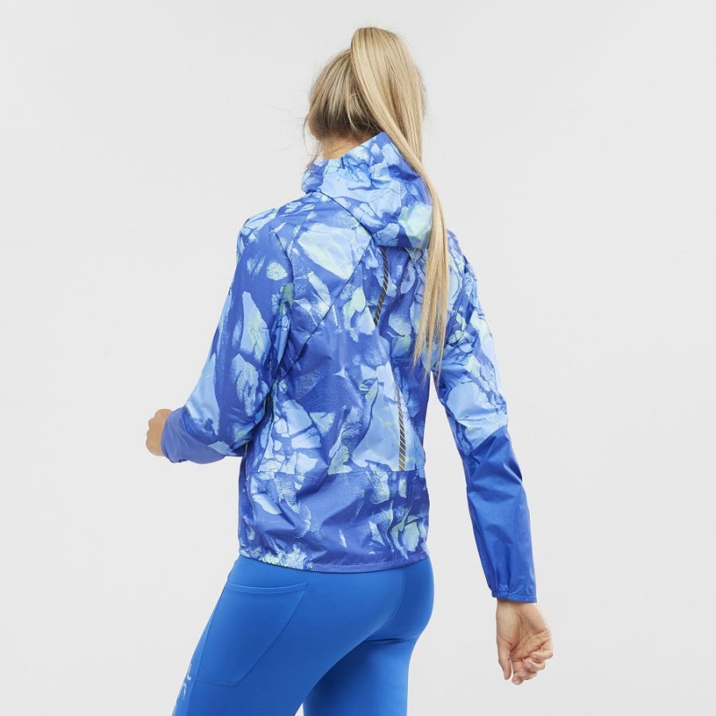 Women's Salomon BONATTI WATERPROOF Jackets Blue | IN3151AHK