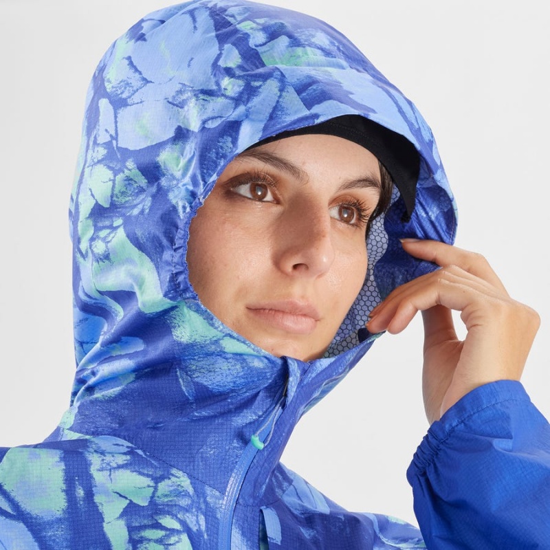 Women's Salomon BONATTI WATERPROOF Jackets Blue | IN3151AHK