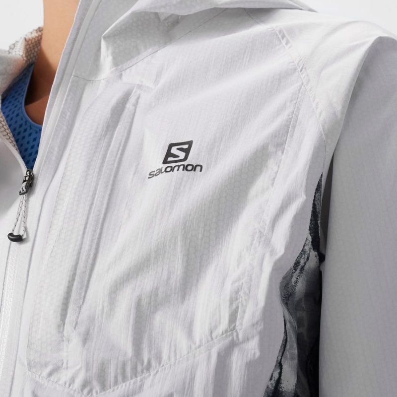 Women's Salomon BONATTI WATERPROOF Jackets White | IN3152SGL