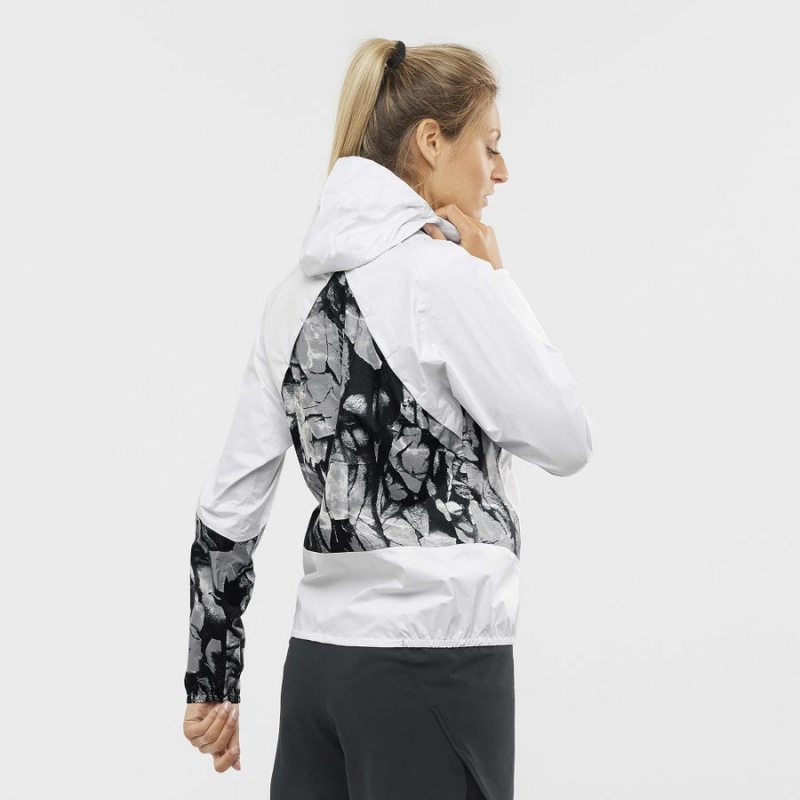 Women's Salomon BONATTI WATERPROOF Jackets White | IN3152SGL