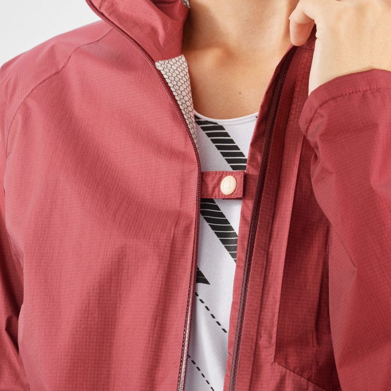 Women's Salomon BONATTI WATERPROOF Jackets Red | IN3153DFM