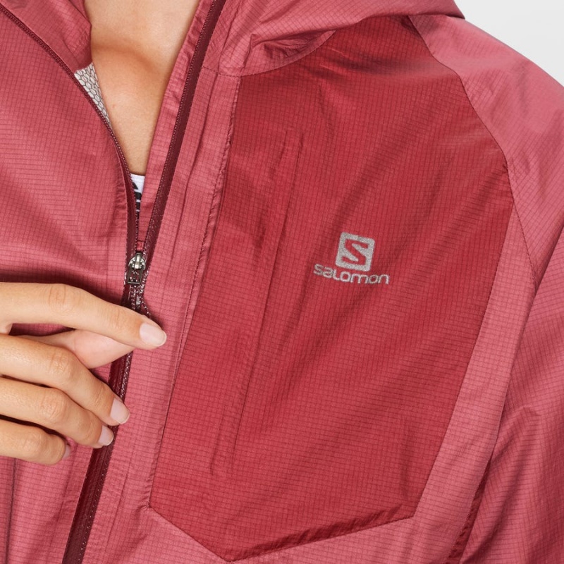 Women's Salomon BONATTI WATERPROOF Jackets Red | IN3153DFM