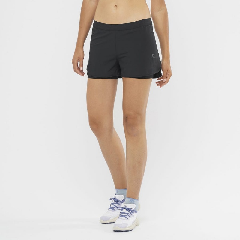 Women's Salomon CROSS 2IN1 Shorts Black | IN3283YXF