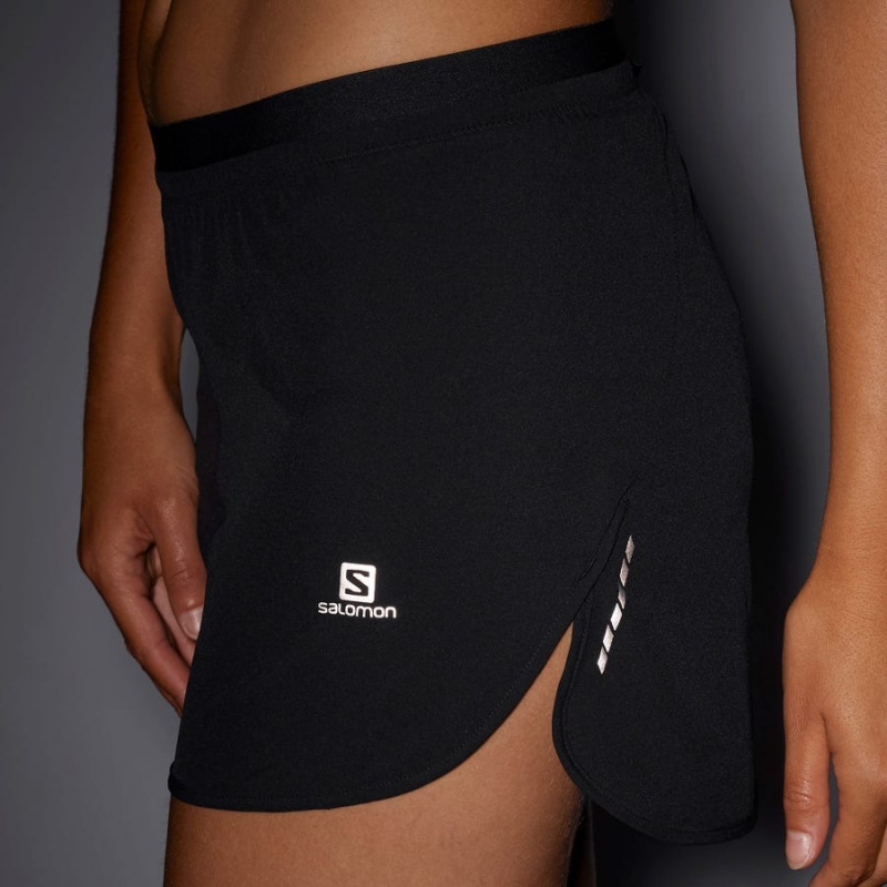 Women's Salomon CROSS 3'' Shorts Black | IN3274VRW