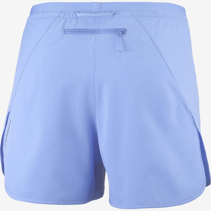 Women's Salomon CROSS 3'' Shorts Blue | IN3277MQZ