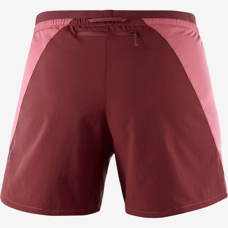 Women's Salomon CROSS 5'' Shorts Red | IN3281RVD