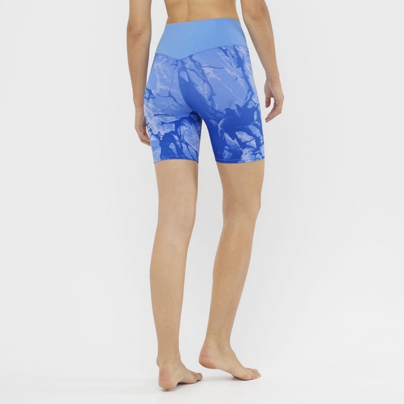 Women's Salomon CROSS MULTI 7'' Shorts Blue | IN3261JPQ