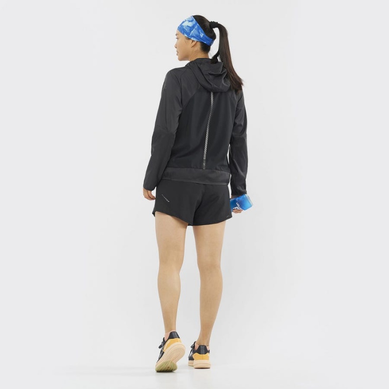 Women's Salomon CROSS REBEL 4'' Shorts Black | IN3271ZUT