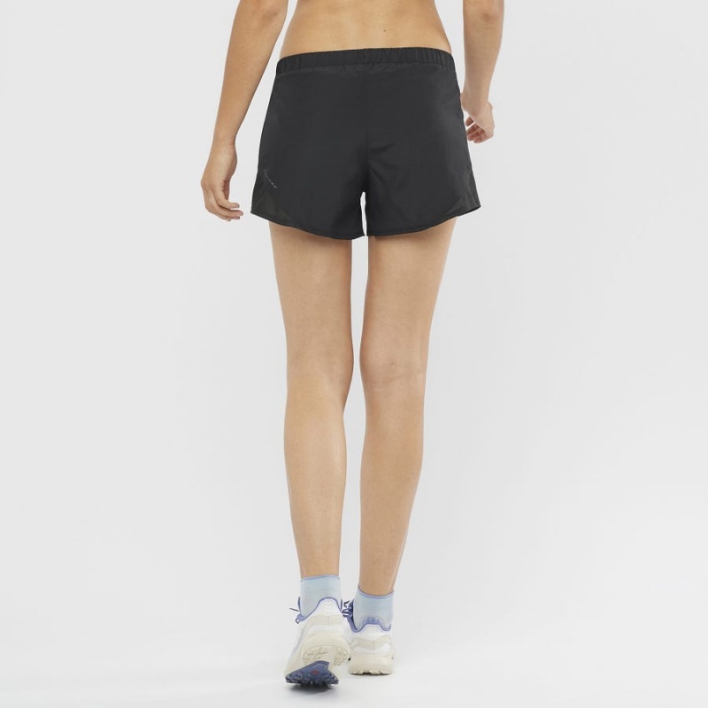 Women's Salomon CROSS REBEL 4'' Shorts Black | IN3271ZUT