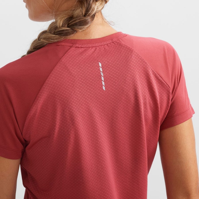 Women's Salomon CROSS REBEL T Shirts Red | IN3051GSO