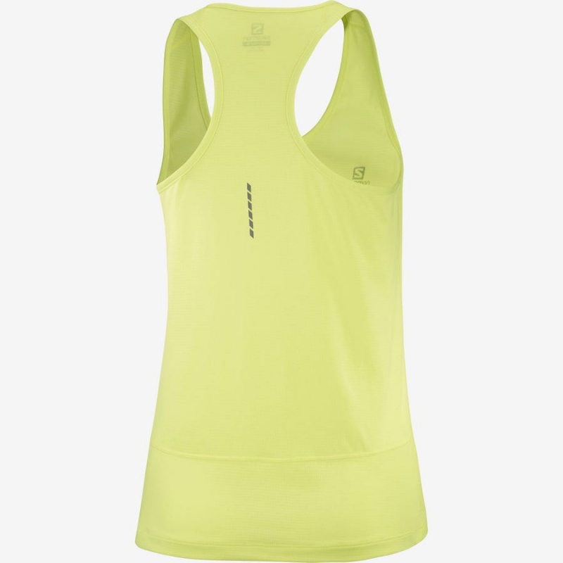 Women's Salomon CROSS RUN T Shirts Green | IN3045QMA