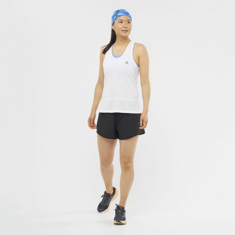 Women's Salomon CROSS RUN T Shirts White | IN3046WNB