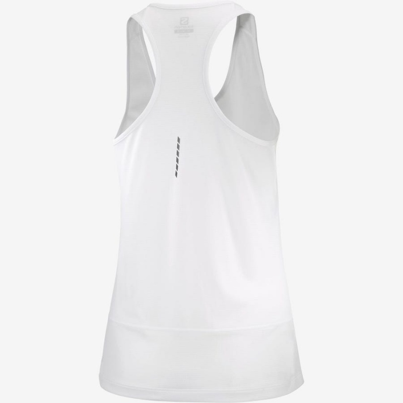 Women's Salomon CROSS RUN T Shirts White | IN3046WNB