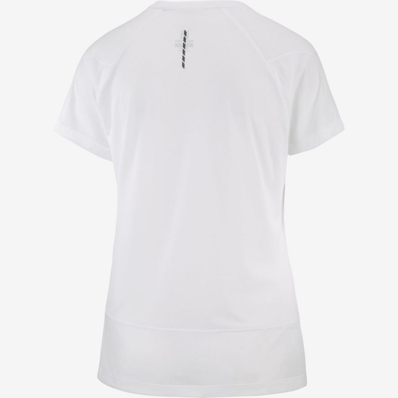 Women's Salomon CROSS RUN T Shirts White | IN3083DFM