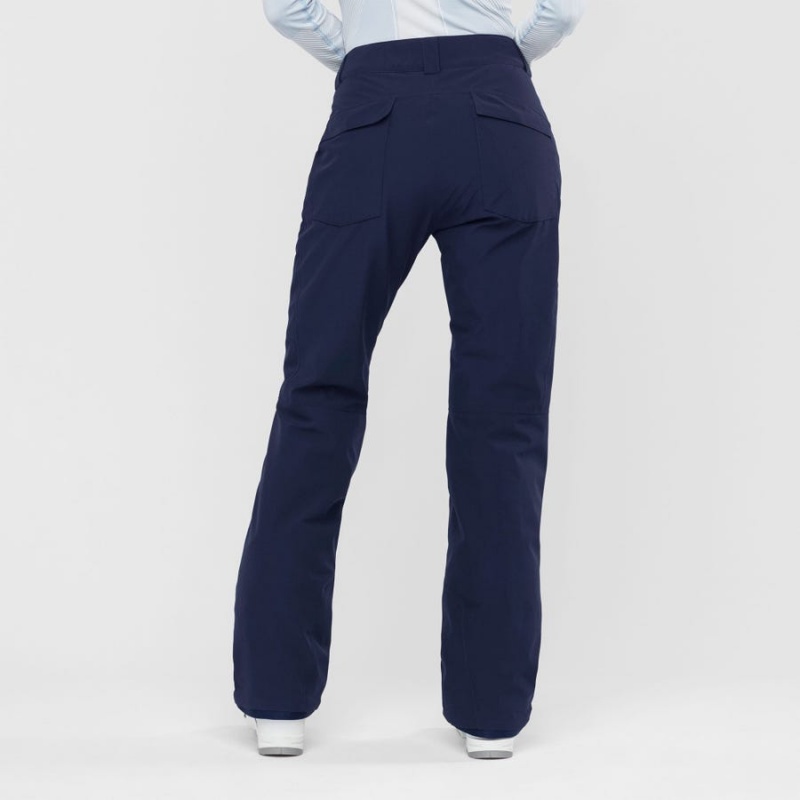 Women's Salomon EDGE Ski Pants Blue | IN3295JPQ