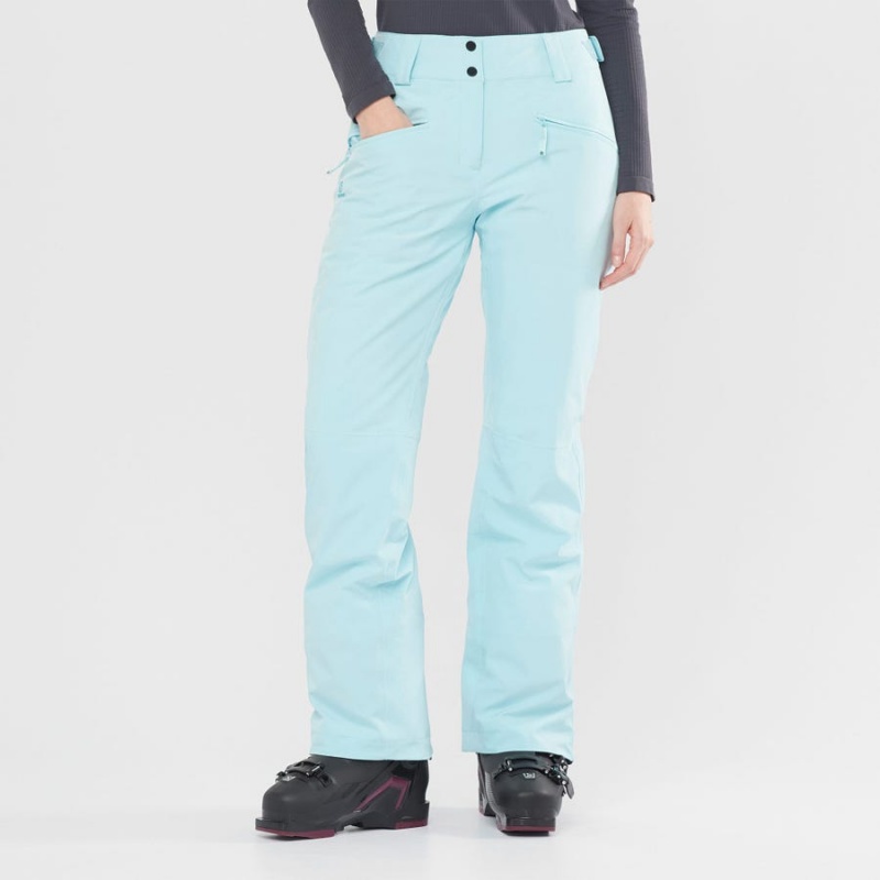 Women's Salomon EDGE Ski Pants Mint | IN3301VRW