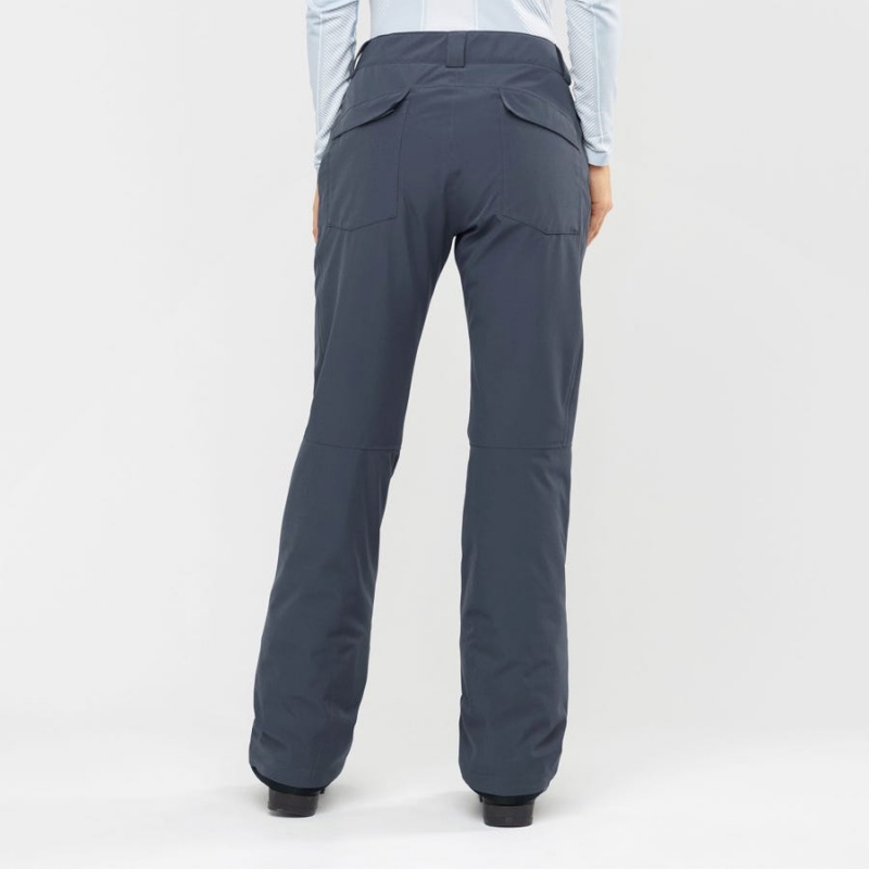 Women's Salomon EDGE Ski Pants Navy | IN3293GSO