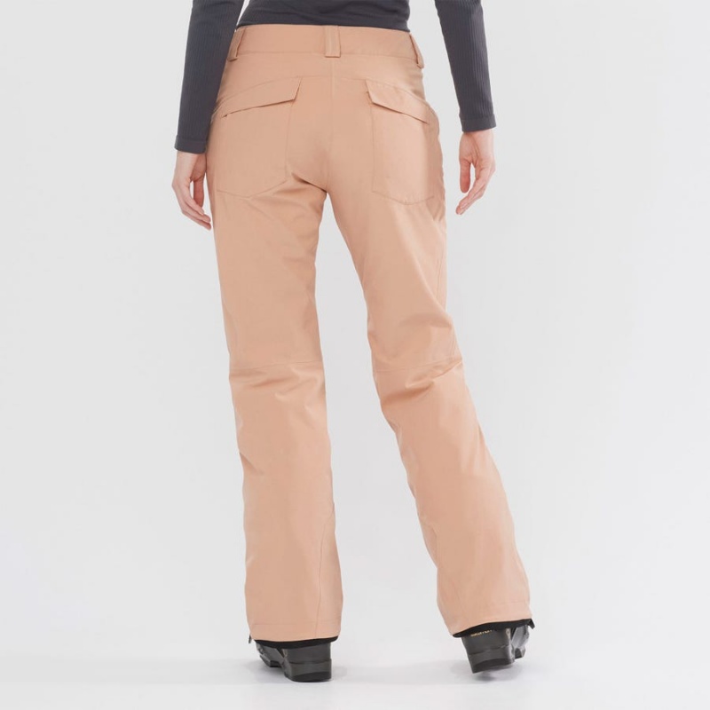 Women's Salomon EDGE Ski Pants Pink | IN3300CTV