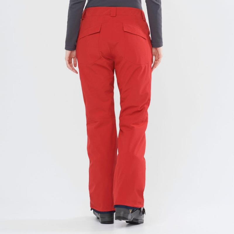 Women's Salomon EDGE Ski Pants Red | IN3299XYU