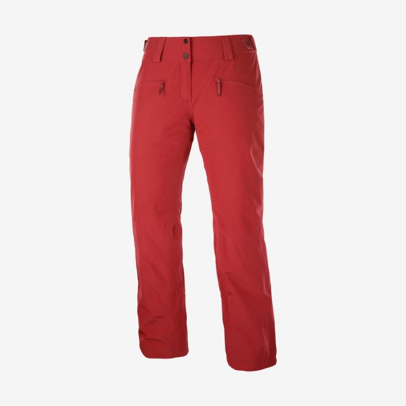 Women\'s Salomon EDGE Ski Pants Red | IN3299XYU