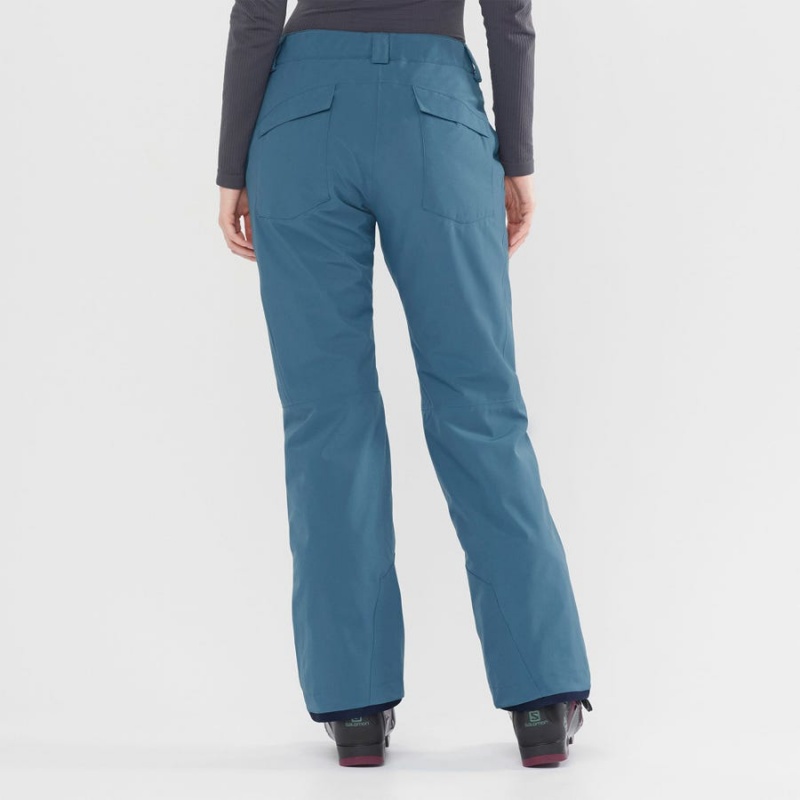 Women's Salomon EDGE Ski Pants Turquoise | IN3298ZUT