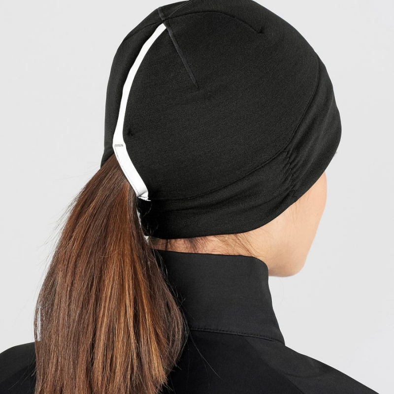 Women's Salomon ELEVATE WARM Hats Black | IN3438TCE