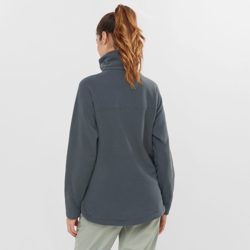 Women's Salomon ESSENTIAL COSY FLEECE Hoodie Grey | IN3106AHK