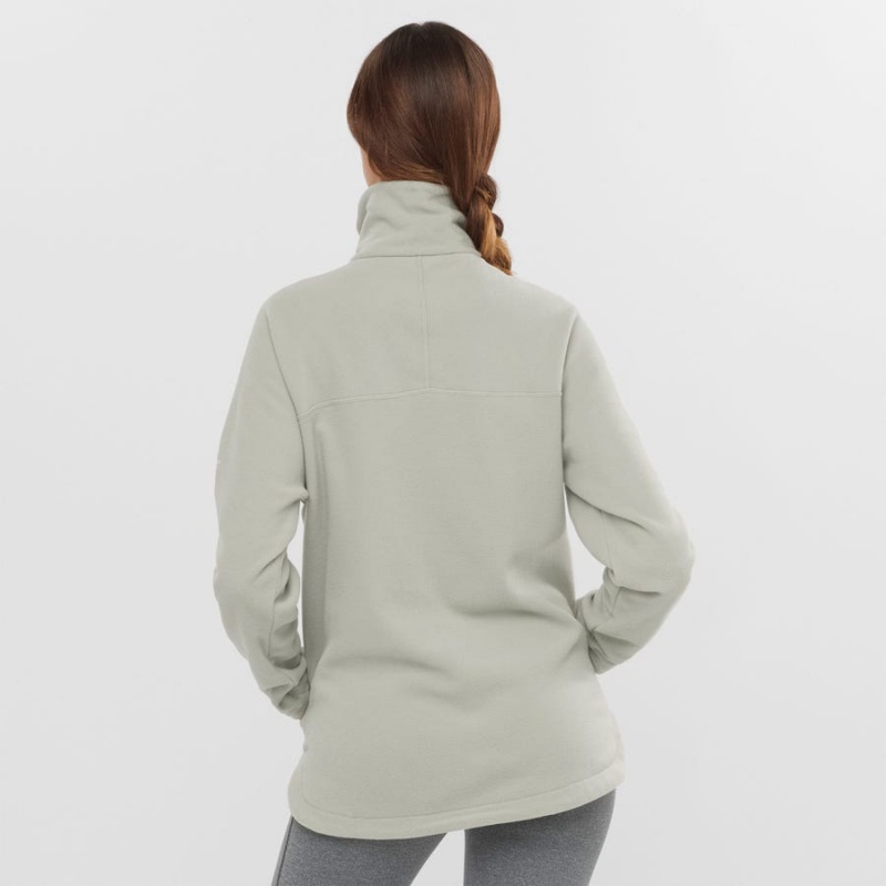 Women's Salomon ESSENTIAL COSY FLEECE Hoodie White | IN3108DFM