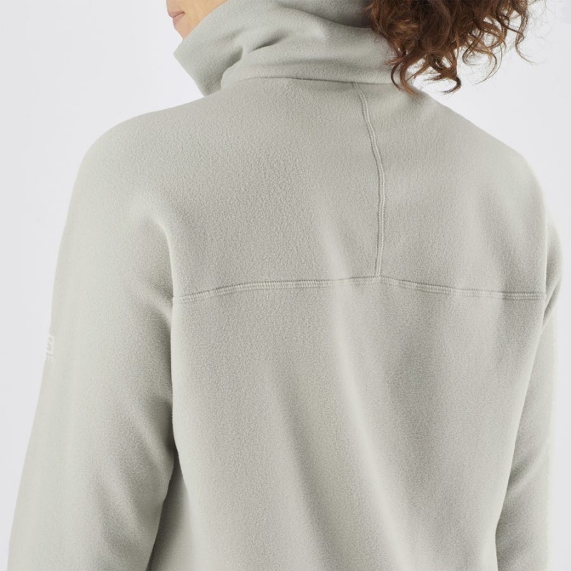 Women's Salomon ESSENTIAL COSY FLEECE Hoodie White | IN3108DFM