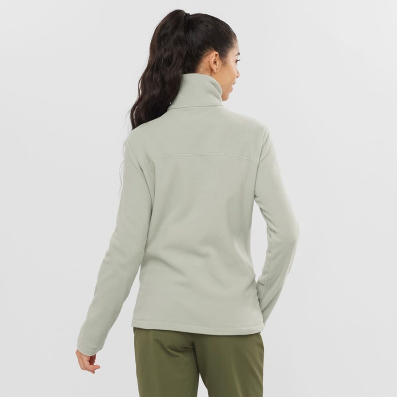 Women's Salomon ESSENTIAL COSY FLEECE Hoodie Beige | IN3112JPQ