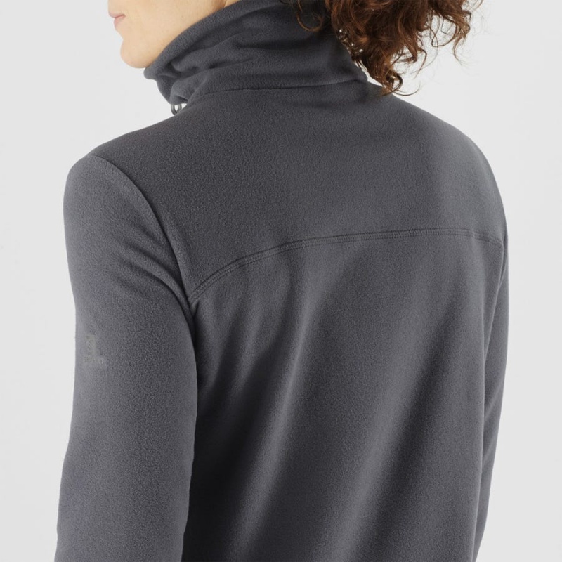 Women's Salomon ESSENTIAL COSY FLEECE Hoodie Black | IN3113KOR