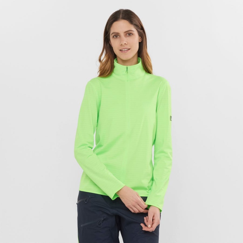 Women's Salomon ESSENTIAL LIGHTWARM Hoodie Mint | IN3104HAP