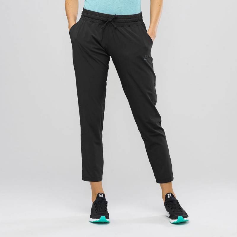 Women's Salomon ESSENTIAL LIGHT Pants Black | IN3233ILH