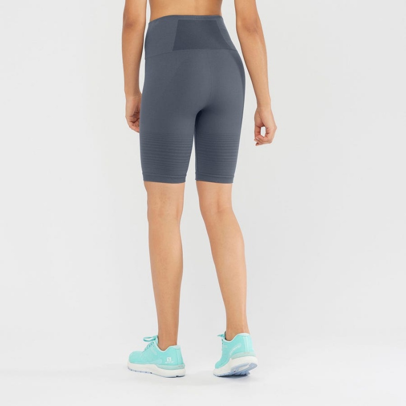 Women's Salomon ESSENTIAL MOVE ON SEAMLESS Shorts Grey | IN3258FDN