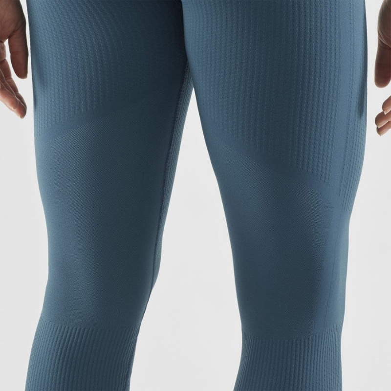 Women's Salomon ESSENTIAL SEAMLESS Pants Blue | IN3247XYU