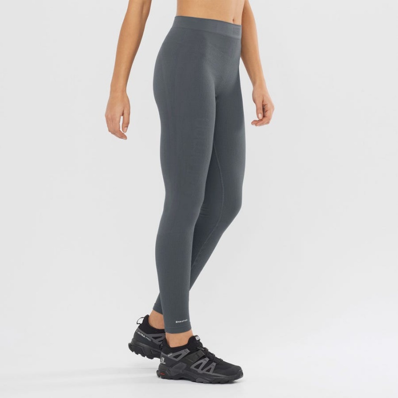 Women's Salomon ESSENTIAL SEAMLESS Pants Black | IN3248CTV