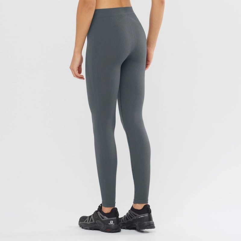 Women's Salomon ESSENTIAL SEAMLESS Pants Black | IN3248CTV