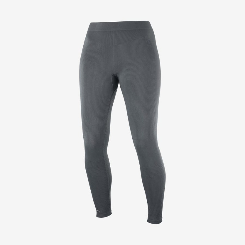 Women\'s Salomon ESSENTIAL SEAMLESS Pants Black | IN3248CTV