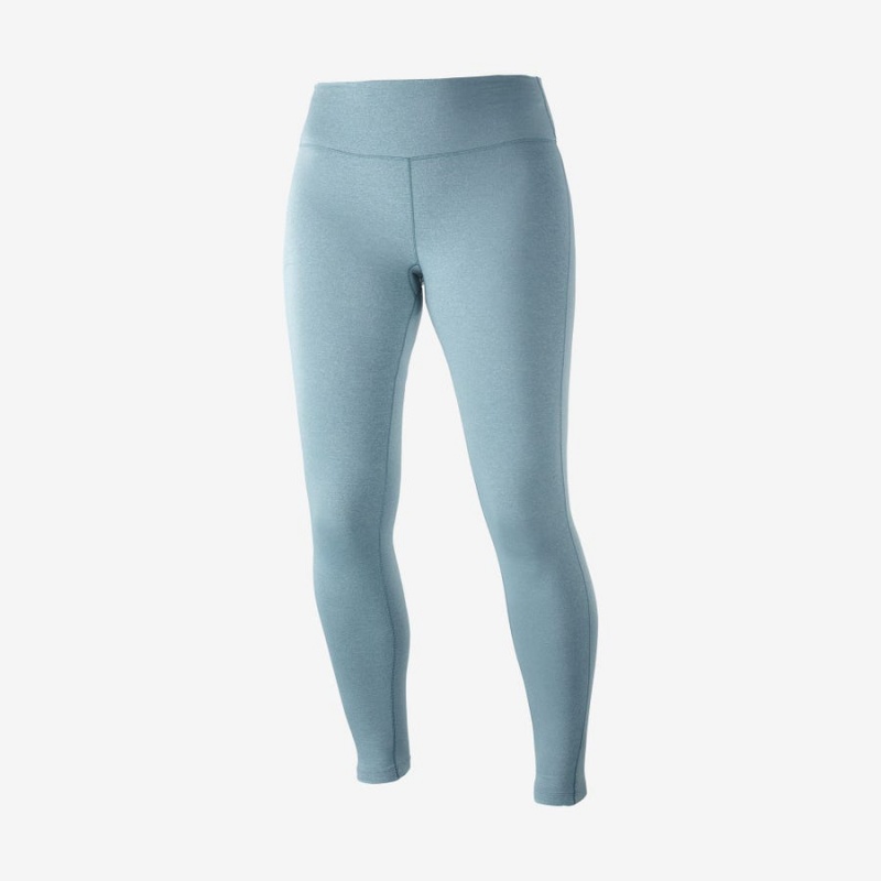 Women\'s Salomon ESSENTIAL WARM Pants Blue | IN3249VRW