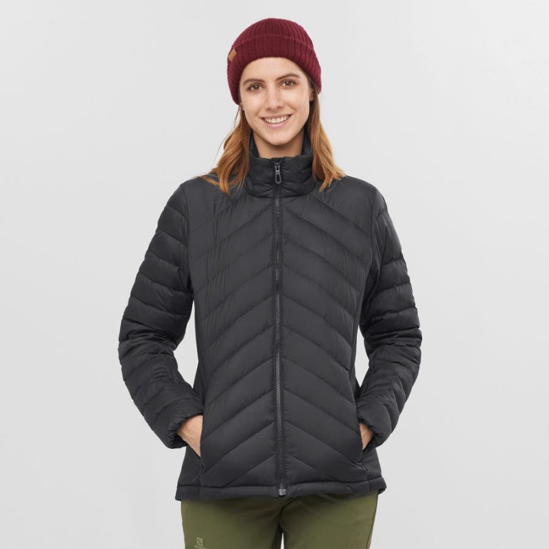 Women's Salomon ESSENTIAL XWARM DOWN INSULATED Jackets Black | IN3174QMA