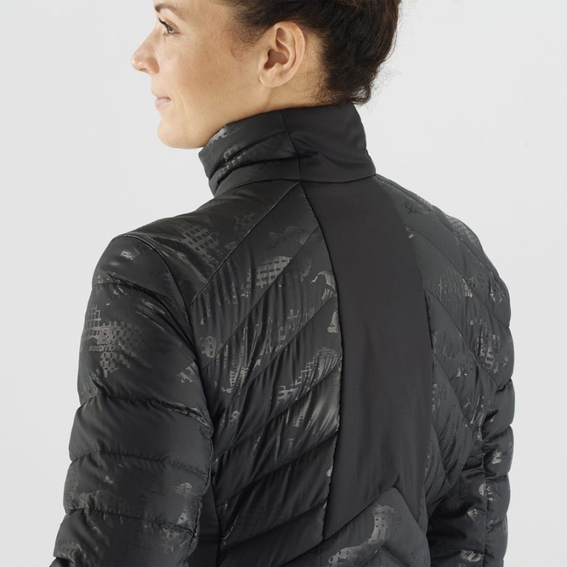 Women's Salomon ESSENTIAL XWARM DOWN INSULATED Jackets Black / Black | IN3175WNB