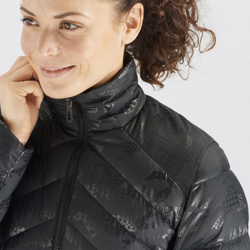 Women's Salomon ESSENTIAL XWARM DOWN INSULATED Jackets Black / Black | IN3175WNB