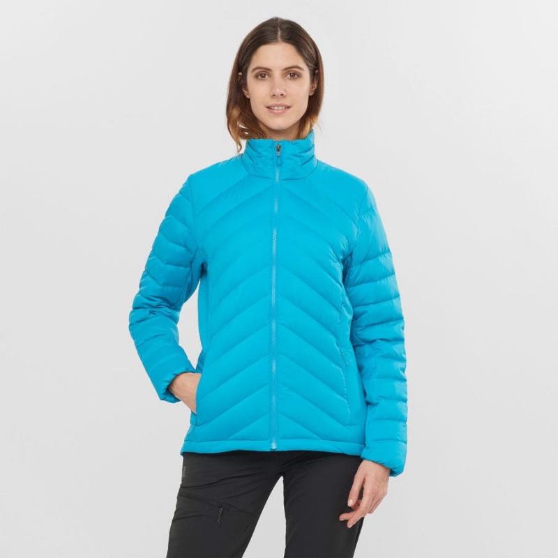 Women's Salomon ESSENTIAL XWARM DOWN INSULATED Jackets Blue | IN3176EBC