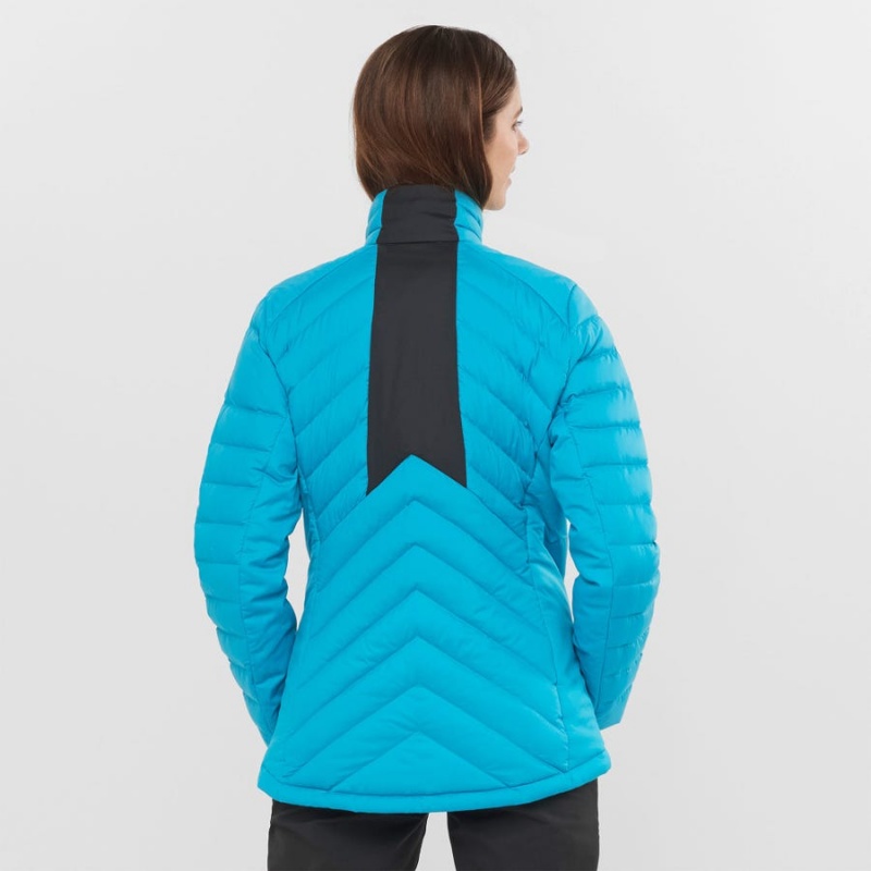 Women's Salomon ESSENTIAL XWARM DOWN INSULATED Jackets Blue | IN3176EBC