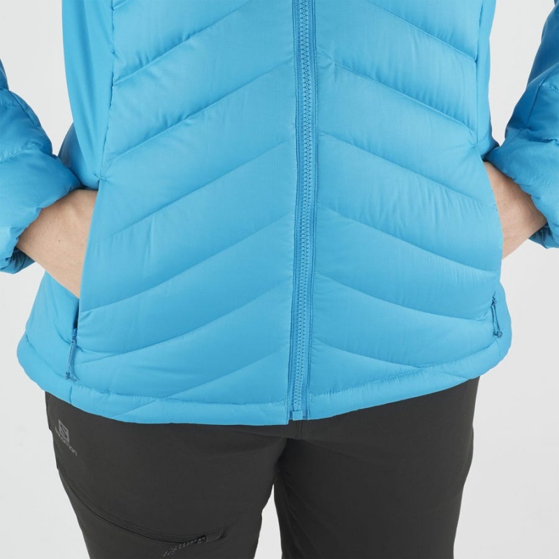 Women's Salomon ESSENTIAL XWARM DOWN INSULATED Jackets Blue | IN3176EBC