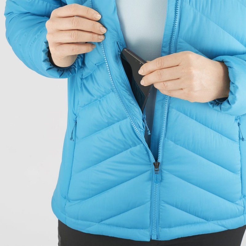 Women's Salomon ESSENTIAL XWARM DOWN INSULATED Jackets Blue | IN3176EBC